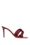 Gianvito Rossi Square-headed High-heeled Sandals In Burgundy