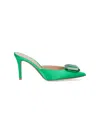Gianvito Rossi Jaipur 85 Satin Mules In Green