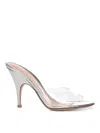 Gianvito Rossi Sofia Metallic Transparent-strap Mules In Silver