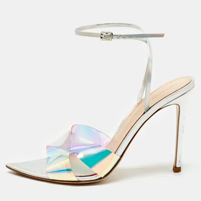 Gianvito Rossi Multicolor Iridescent Leather And Pvc Plexi Stark Sandals