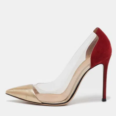 Pre-owned Gianvito Rossi Multicolor Pvc And Suede Plexi Pumps Size 36