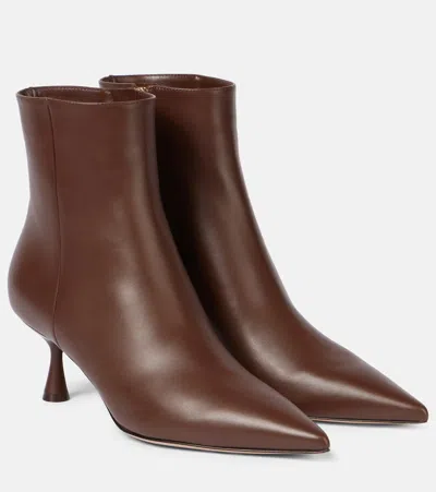 Gianvito Rossi Murray 55 Leather Ankle Boots