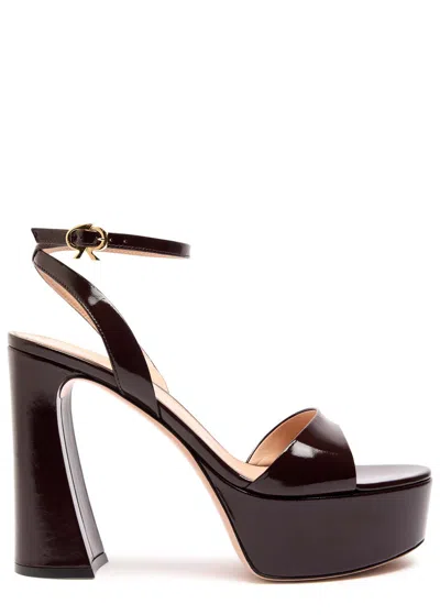 Gianvito Rossi Nancy 70 Patent Leather Platform Sandals