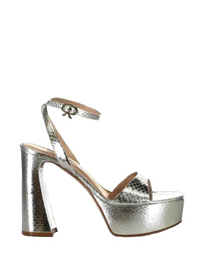 Gianvito Rossi Nancy Platform Buckle Sandals In Multi