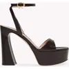 Gianvito Rossi Nuit Leather Ankle-strap Platform Sandals In Red