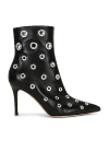 Gianvito Rossi Black Gianvito 85 Eyelet Leather Ankle Boots In Black