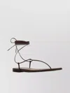 Gianvito Rossi Brown Nappa Leather Gwyneth Thong Sandals In Animal Print