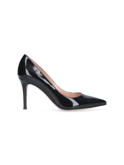 Gianvito Rossi Nappa Leather Heeled Pumps In Black