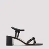 Gianvito Rossi Block Heel Nappa Leather Sandals In Nero Black