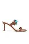 Gianvito Rossi Nappa Mule Sandal In Cuoio