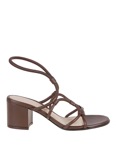 Gianvito Rossi Nappa Sandal In Brown