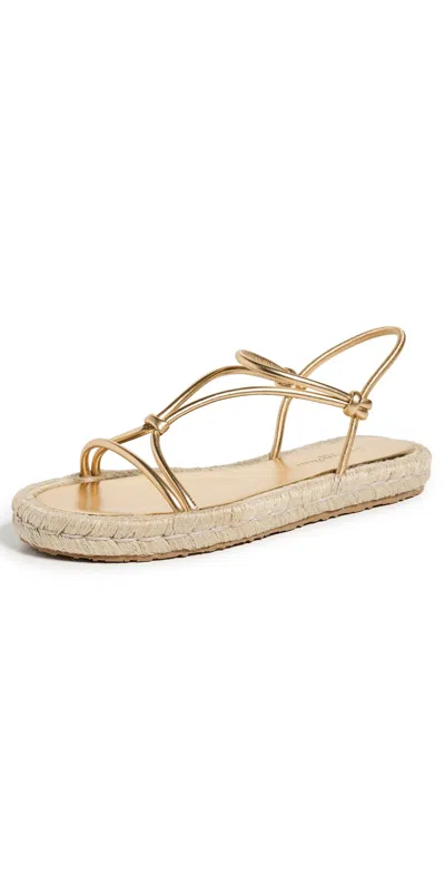 Gianvito Rossi Nappa Silk Corda Sandals Mekong+naturale In Brown
