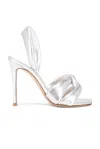 Gianvito Rossi Metallic Leather Sandals In Silver