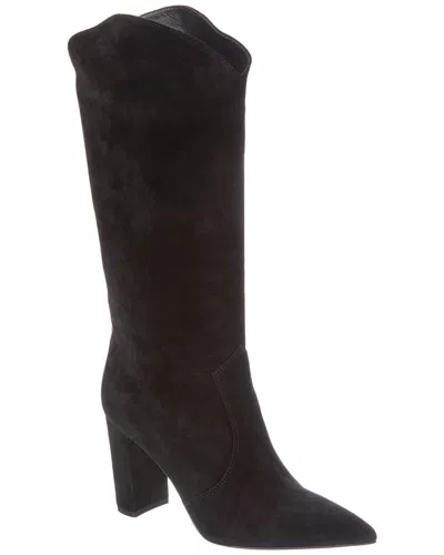 Gianvito Rossi Navarre 45 Suede Knee-high Boot In Black