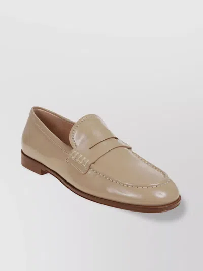 Gianvito Rossi Night Leather Loafers Penny Strap