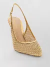 Gianvito Rossi Nikki Mesh Slingback Pumps Metallic Stiletto In Nude