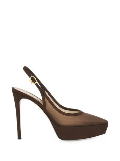 Gianvito Rossi Pointed-toe Platform High-heeled Sandals In Multi