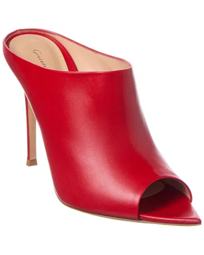 Gianvito Rossi Nova Leather Sandal In Red