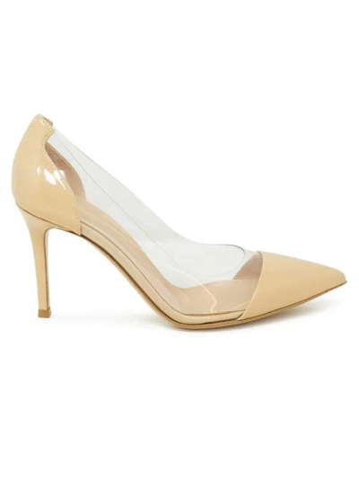 Gianvito Rossi Nude Patent Leather Pumps In Neutrals