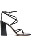 Gianvito Rossi Night Leather Heel Sandals In Black