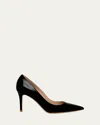 Gianvito Rossi Nuit Leather Stiletto Pumps In Noir