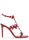 Gianvito Rossi Red Cut-out Ankle-strap Heels In Red