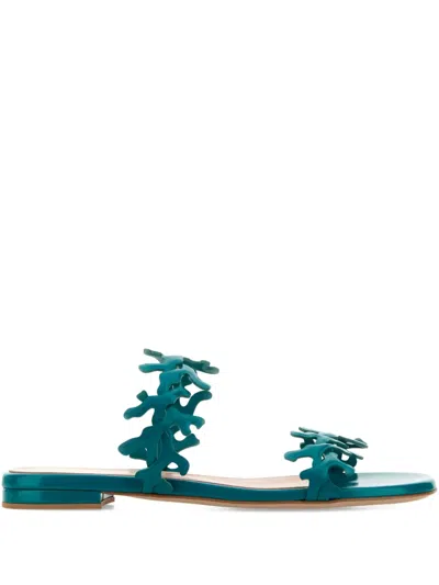 Gianvito Rossi Ocean Leather Sandals In Green