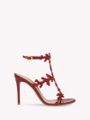 Gianvito Rossi Red Cut-out Ankle-strap Heels In Burgundy