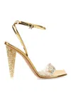 Gianvito Rossi 111mm Odyssey Glitter-embellished Pumps In Gold