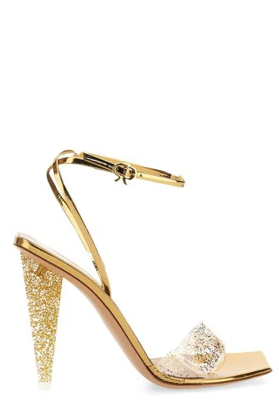 Gianvito Rossi 111mm Odyssey Glitter-embellished Pumps In Gold