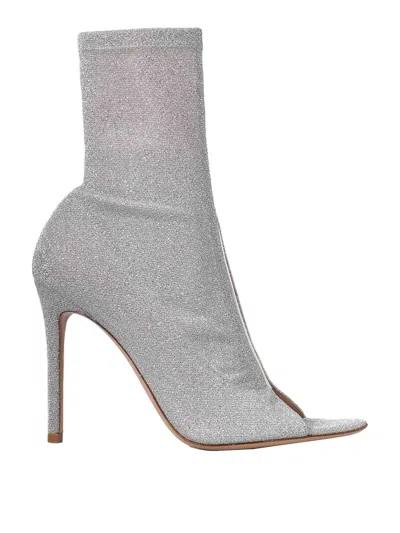 Gianvito Rossi Open Boots In Silver