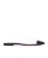 Gianvito Rossi Plexi Flat Slingback In White