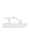 Gianvito Rossi Open Toe Platform Sandals In White