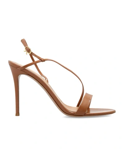 Gianvito Rossi Open-toe High-heeled Sandals In Brown