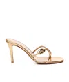 Gianvito Rossi Serpent 85 Embellished Metallic Leather Mules In Golden