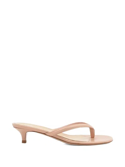 Gianvito Rossi Open-toe Leather Sandals In Neutral