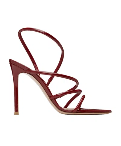 Gianvito Rossi Red Ettie Heeled Sandals In Rouge