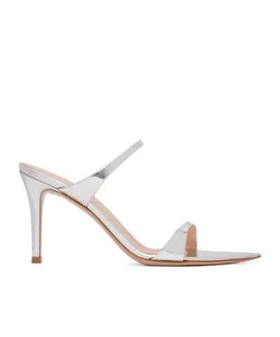 Gianvito Rossi Open-toed Pointed High-heeled Sandals In White