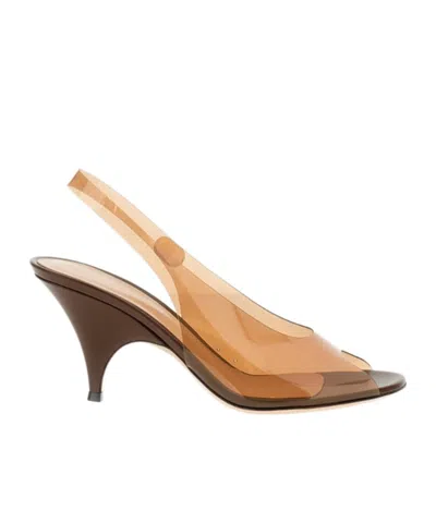 Gianvito Rossi Open-toe High-heeled Sandals In Brown
