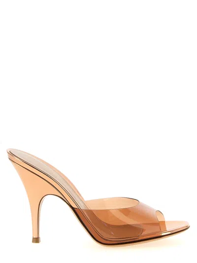 Gianvito Rossi Heeled Sandal Woman Color Orange In Brown