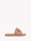 Gianvito Rossi Knotted Napa Flat Slide Sandals In Pink