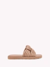 Gianvito Rossi Knotted Napa Flat Slide Sandals In Pink