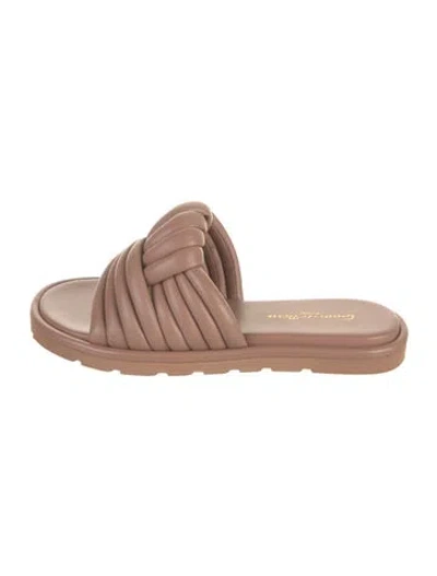 Pre-owned Gianvito Rossi Ottavia Leather Slides W/ Tags In Purple