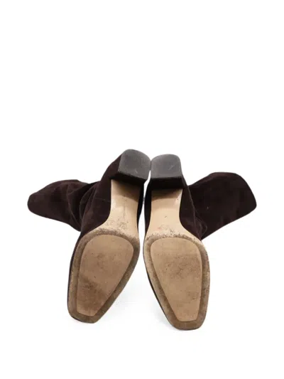 Pre-owned Gianvito Rossi Over-the-knee Suede Boots In Brown