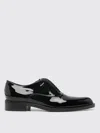 Gianvito Rossi Patent Leather Lace-up Shoes With Low Block Heel In Black