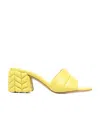Gianvito Rossi Padded Leather Sandals In Yellow