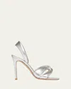 Gianvito Rossi Metallic Leather Sandals In Silver Arge