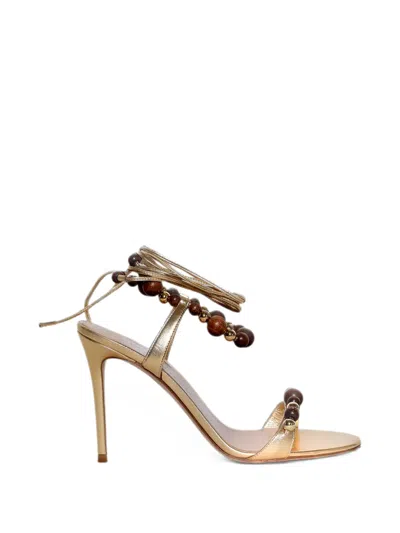 Gianvito Rossi Pandawa Bead-embellished Heeled Sandals In Multi
