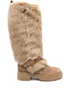 Gianvito Rossi Panelled-design Boots In 中性色