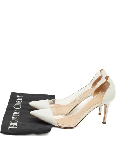 Pre-owned Gianvito Rossi Panelled Pumps In White